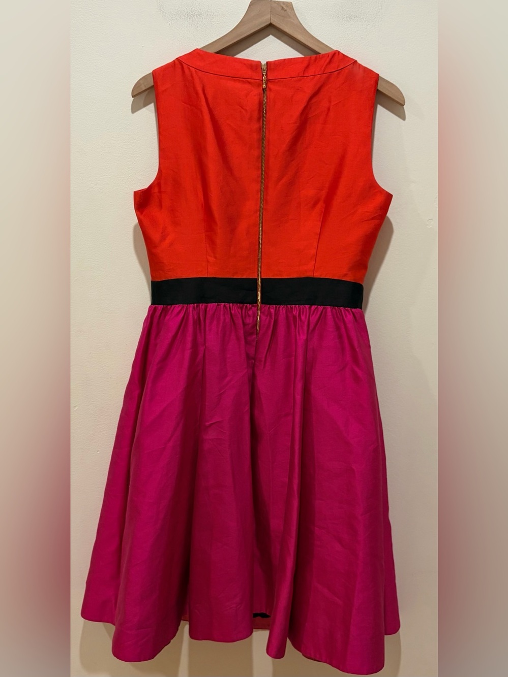 Kate Spade New York Normandy Color Block Fit & Flare Silk Dress - Women’s Size 8 - Picture 2 of 10